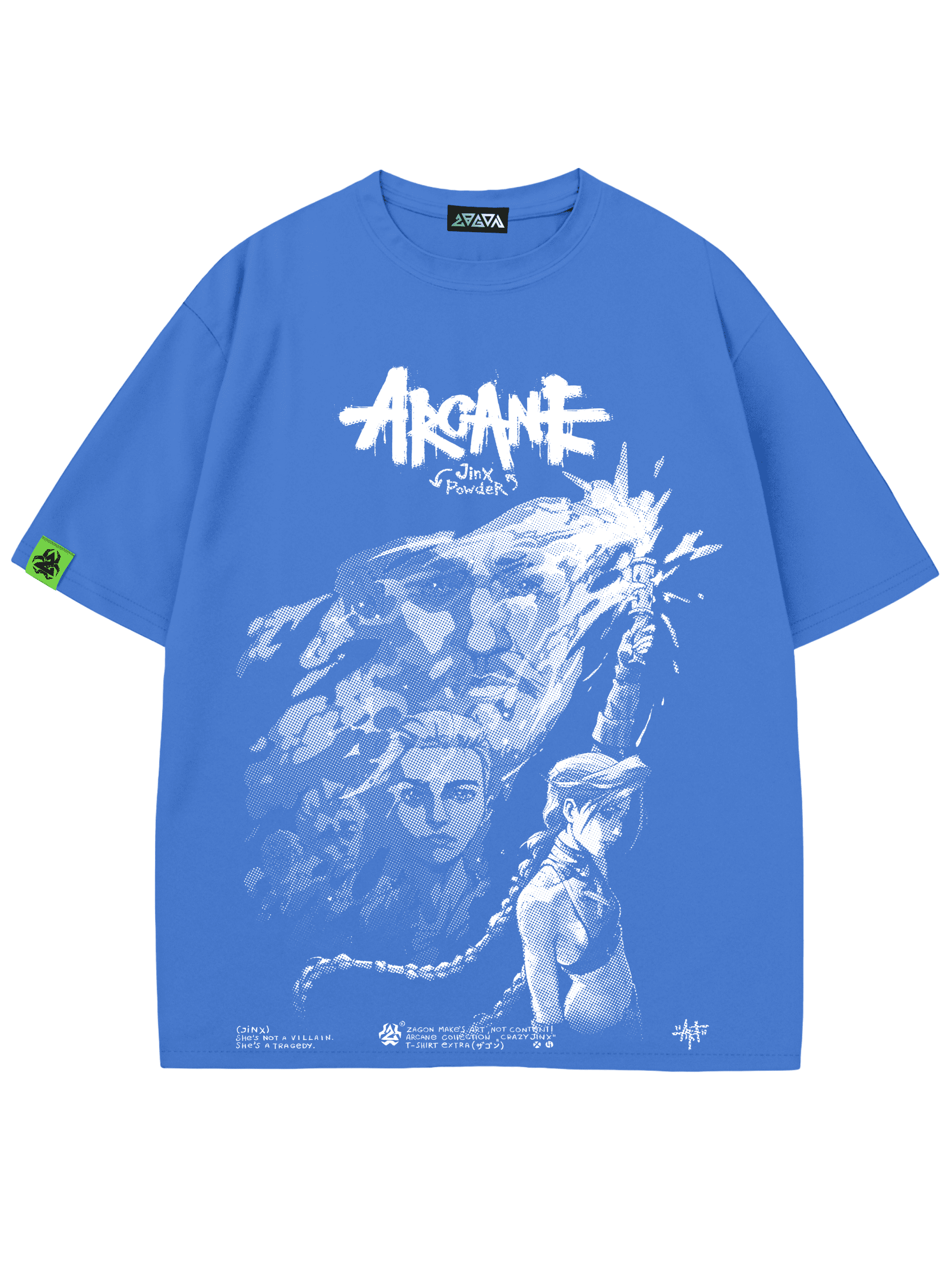 Футболка Blue Madness из вселенной Arcane (League of Legends)